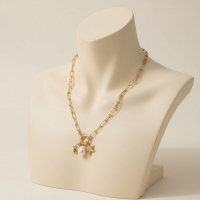 Goudkleurige ketting met verwisselbare bedels &acirc;&euro;&ldquo; 45 cm - Dames