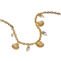 Goudkleurige damesketting met echte schelpen &acirc;&euro;&ldquo; 40+5 cm - Dames
