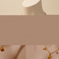 Goudkleurige damesketting met zee-bedels en parel &acirc;&euro;&ldquo; 45 cm - Dames