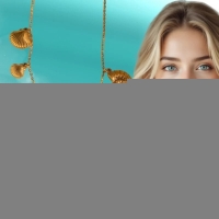 Goudkleurige damesketting met zee-bedels &acirc;&euro;&ldquo; 40+5 cm - Dames