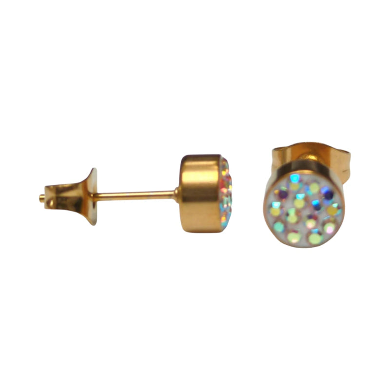 AB transparante oorstekers 6 mm &acirc;&euro;&ldquo; multicolor glans -