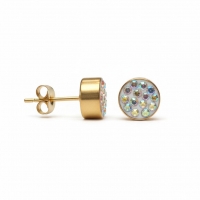 AB transparante oorstekers 6 mm &acirc;&euro;&ldquo; multicolor glans -