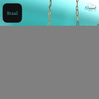 Goudkleurige ketting met parel & dolfijn bedels - 40cm - Dames