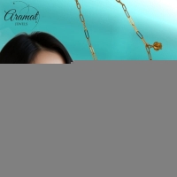 Multi Bedelketting goudkleurig &acirc;&euro;&ldquo; parel & zeethema - Dames
