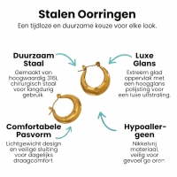Oorringen met sterren -goudkleurig-rvs-22x20mm -