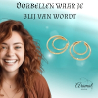 Grote 2-in-1 oorringen &acirc;&euro;&ldquo; 45 mm - goudkleurig RVS -