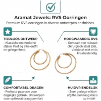 Grote 2-in-1 oorringen &acirc;&euro;&ldquo; 45 mm - goudkleurig RVS -