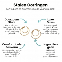 Grote 2-in-1 oorringen &acirc;&euro;&ldquo; 45 mm - goudkleurig RVS -