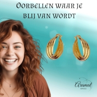 Triple oorringen dames &acirc;&euro;&ldquo; goudkleurig -