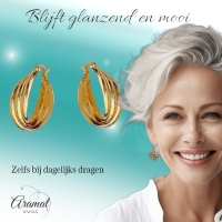 Triple oorringen dames &acirc;&euro;&ldquo; goudkleurig -