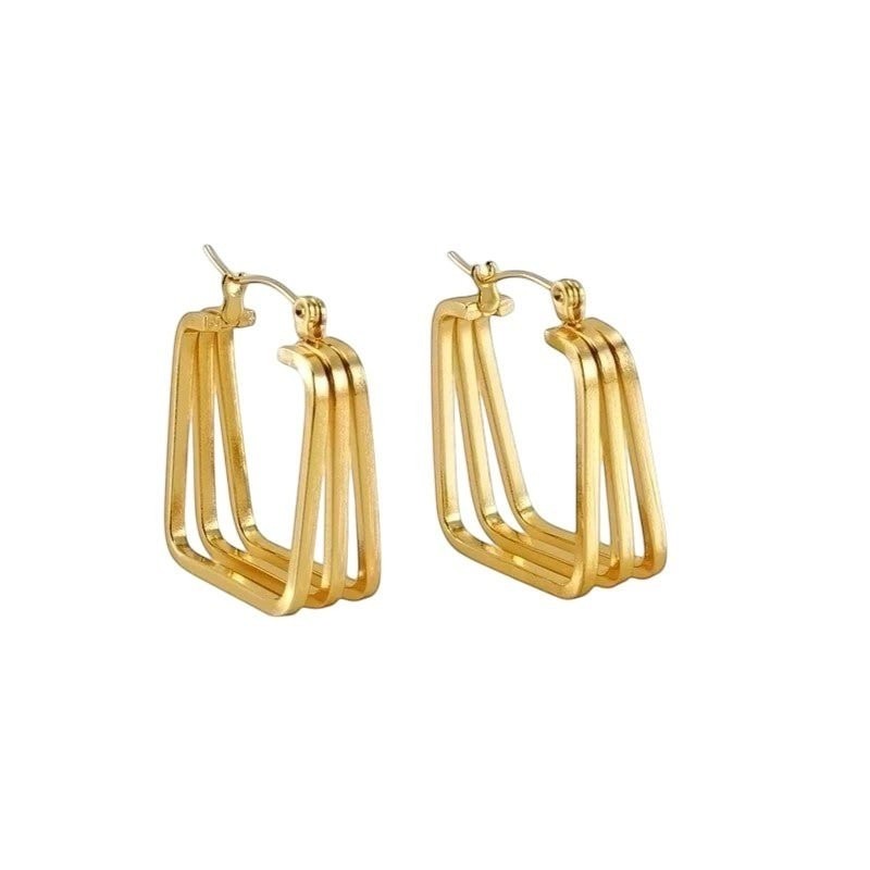 Statement oorringen dames vierkant - 27mm -