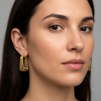 Statement oorringen dames vierkant - 27mm -