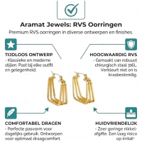 Statement oorringen dames vierkant - 27mm -