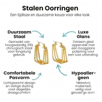Statement oorringen dames vierkant - 27mm -