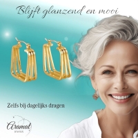 Statement oorringen dames vierkant - 27mm -