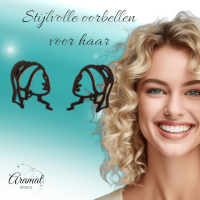 Meisje met de Parel Oorstekers Zwart RVS -