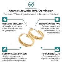 Schakel Oorringen RVS Goudkleur 30mm -
