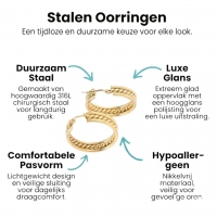 Schakel Oorringen RVS Goudkleur 30mm -