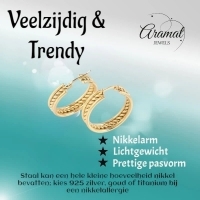 Schakel Oorringen RVS Goudkleur 30mm -