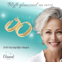 Schakel Oorringen RVS Goudkleur 30mm -