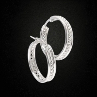 Schakel Oorringen Zilverkleurig RVS 30mm -