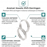 Schakel Oorringen Zilverkleurig RVS 30mm -