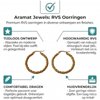 Goudkleurige RVS wikkeloorringen 30mm -