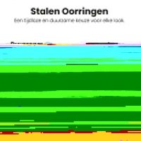 Zilverkleurige RVS schakel oorringen 35mm -