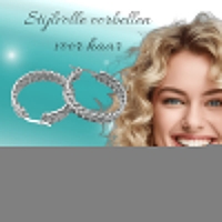 Zilverkleurige RVS schakel oorringen 35mm -