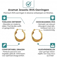 Goudkleurige triple oorringen 24x21x9mm -