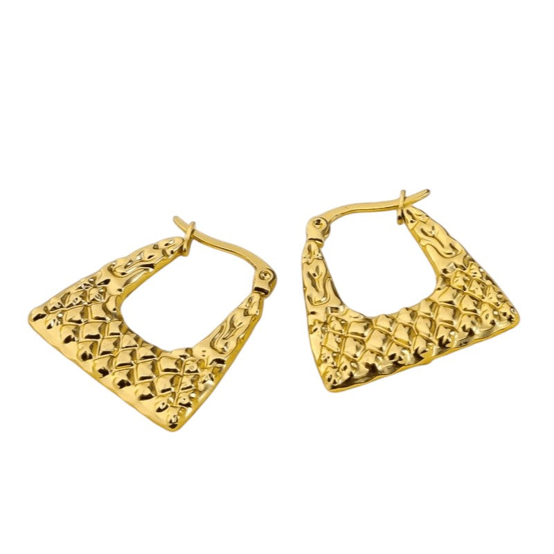 RVS trapeze oorringen 22mm &acirc;&euro;&ldquo; Goudkleurige dames oorringetjes -