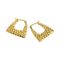 RVS trapeze oorringen 22mm &acirc;&euro;&ldquo; Goudkleurige dames oorringetjes -