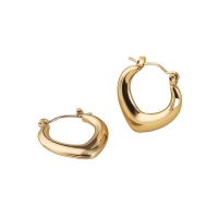 RVS druppelvormige oorringen 22mm &acirc;&euro;&ldquo; Goudkleurige hoops -