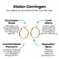 Goudkleurige RVS Oorringen 23mm met Grieks Motief &acirc;&euro;&ldquo; Versace Style -