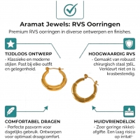 Ronde Oorringen 24x23mm &acirc;&euro;&ldquo; Goudkleurig RVS &acirc;&euro;&ldquo; Kleine Hoops -