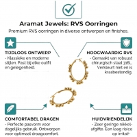 Goudkleurige Ronde Oorringen 35mm &acirc;&euro;&ldquo; Bolletjes &acirc;&euro;&ldquo; RVS -