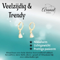 Goudkleurige Mini Oorringetjes Meisje &acirc;&euro;&ldquo; Transparante Zirkonia &acirc;&euro;&ldquo