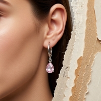 Mini Oorringetjes Meisje &acirc;&euro;&ldquo; Roze Zirkonia &acirc;&euro;&ldquo; 10mm -