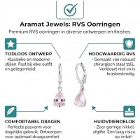 Mini Oorringetjes Meisje &acirc;&euro;&ldquo; Roze Zirkonia &acirc;&euro;&ldquo; 10mm -