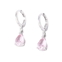 Mini Oorringetjes Meisje &acirc;&euro;&ldquo; Roze Zirkonia &acirc;&euro;&ldquo; 10mm -