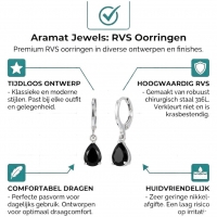 Mini Oorringetjes Meisje &acirc;&euro;&ldquo; Zwart Zirkonia &acirc;&euro;&ldquo; 10mm -
