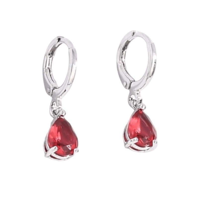 Mini Oorringetjes voor Meisjes &acirc;&euro;&ldquo; Rood Zirkonia &acirc;&euro;&ldquo; 10mm -