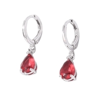 Mini Oorringetjes voor Meisjes &acirc;&euro;&ldquo; Rood Zirkonia &acirc;&euro;&ldquo; 10mm -