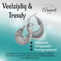 Multi Oorringen Zilverkleurig RVS &acirc;&euro;&ldquo; 35mm &acirc;&euro;&ldquo; 6 Hoepels in 1 -