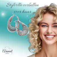 Multi Oorringen Zilverkleurig RVS &acirc;&euro;&ldquo; 35mm &acirc;&euro;&ldquo; 6 Hoepels in 1 -
