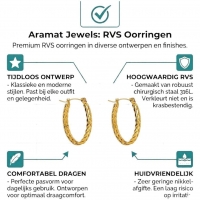 Ovale Schakel Oorringen RVS 26x18mm &acirc;&euro;&ldquo; Goudkleurige Oorringen -