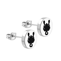 Schorpioen Oorbellen RVS Zilverkleurig &acirc;&euro;&ldquo; 8mm &acirc;&euro;&ldquo; Uniseks Diereno