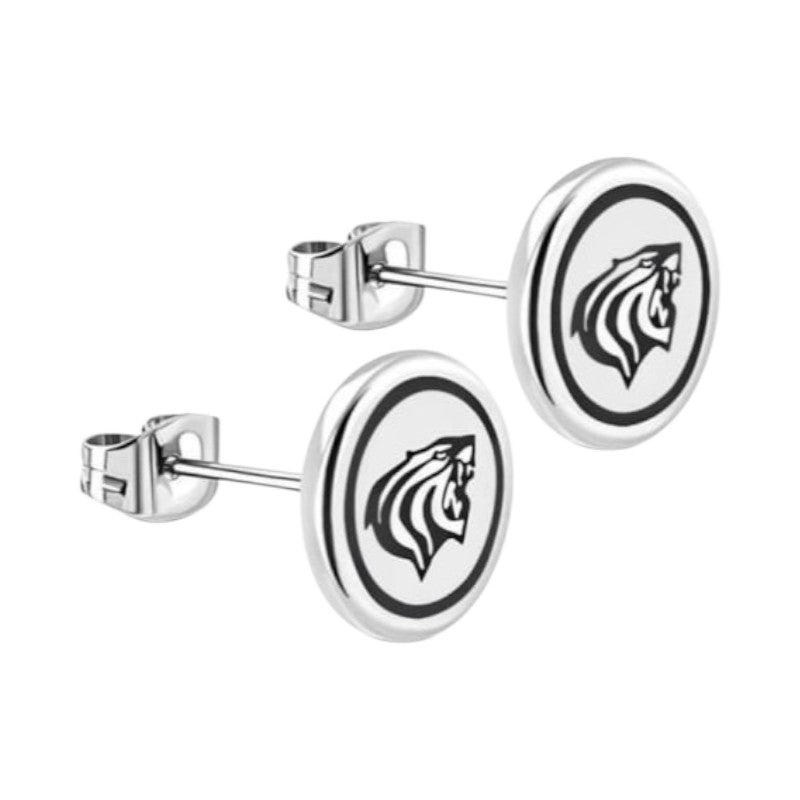 Tijger Oorbellen Zilverkleurig RVS &acirc;&euro;&ldquo; 8mm &acirc;&euro;&ldquo; Uniseks Dierenoorst