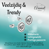 Tijger Oorbellen Zilverkleurig RVS &acirc;&euro;&ldquo; 8mm &acirc;&euro;&ldquo; Uniseks Dierenoorst