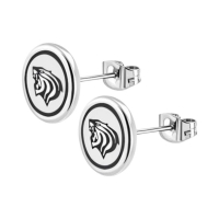 Tijger Oorbellen Zilverkleurig RVS &acirc;&euro;&ldquo; 8mm &acirc;&euro;&ldquo; Uniseks Dierenoorst